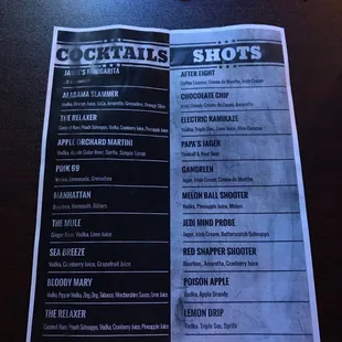 Cocktails &amp; Shots