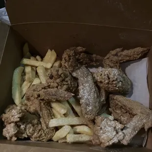 6 piece chicken with fries