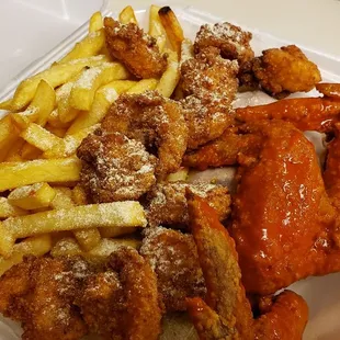 Shrimp and wings combo