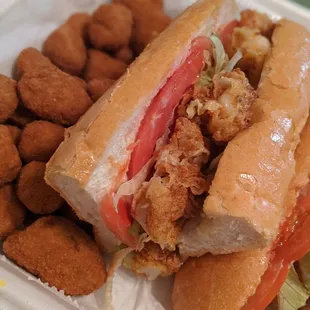 Shrimp Po Boy 12"  10. Fried Okra