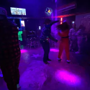 a man and a woman dancing