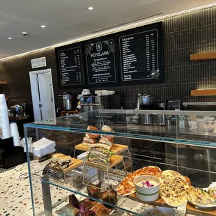 a variety of food on display