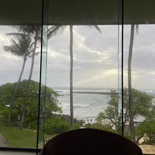 Sun breaking through the clouds on Sunday morning.