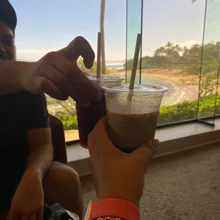 Iced PSL and Cold Brew