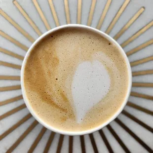 Cinnamon honey oat milk latte