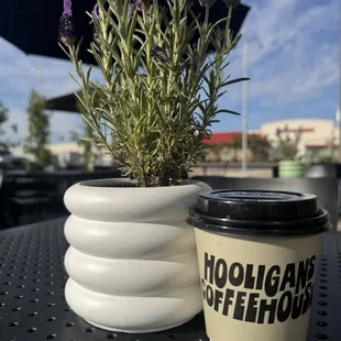 Nice patio and table planters give spot a great homey feel
