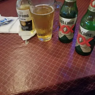 Having drinks with friends .