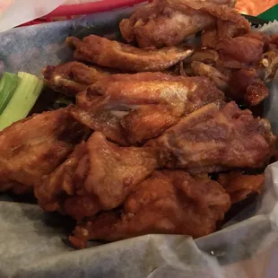 Medium wings. (Also ordered Cajun wings)