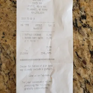 can you spot the error in this receipt?  is this fuzzy math adding $1 to every bill?