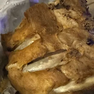 Fatty undercooked ribs