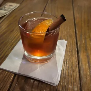 Cinnamon smoke old fashion
