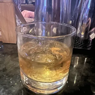 Sazerac rye on the rocks