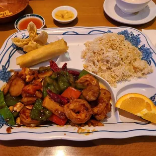 Lunch kungpao skrimp