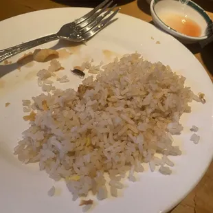 White Steamed Rice Bowl