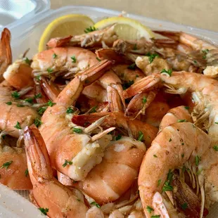 Steamed shrimp from the Hoopers Island Seafood Market.
