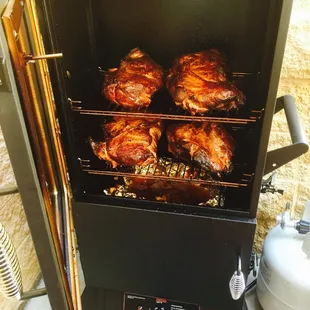 Mouth watering smoked pork