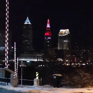 View of terminal tower from Hoopples!