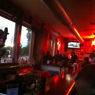 Bar area, nice view of the city!