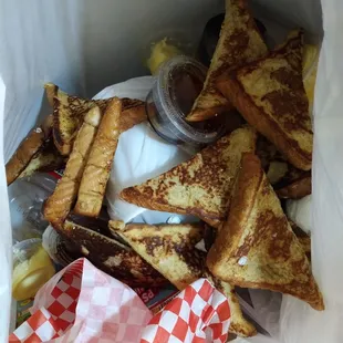 The only place the food could go next.