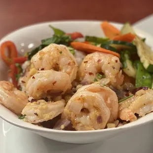 Spicy Garlic Shrimp Bowl