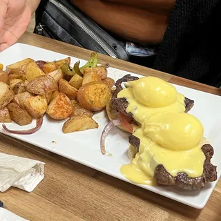 Grilled New York Steak Benedict