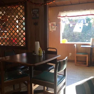 Honey dining room. Service was swift and friendly.