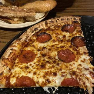 Our pizza &amp; their "Stromboli" which is really just a sub.