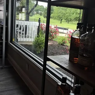 Overlooking the beautiful greens of the country club!