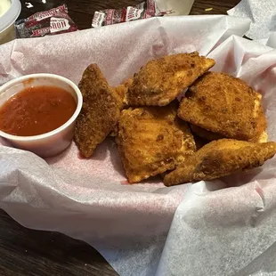 Toasted Ravioli with marinara