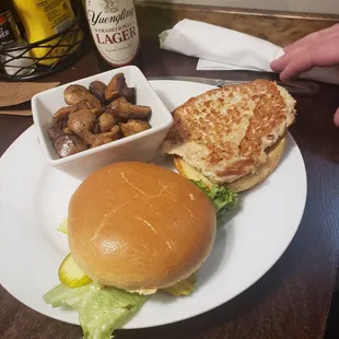 Grilled tenderloin and mushrooms. Highly recommend them as a side