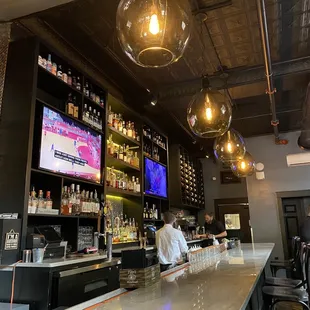 the bar area