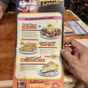 Seasonal specials...