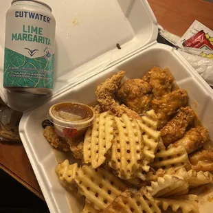 Tenders/5pc Bone-in Wings &amp; Waffle Fries