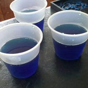 three cups of water