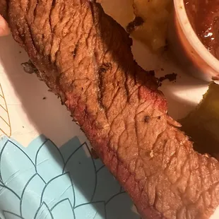 Sliced brisket