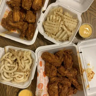 fried chicken wings, bbq chicken, bbq wings, chicken wings and fried chicken, food, chicken wings, poultry, fried chicken, chicken