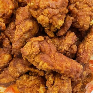 a plate of fried chicken
