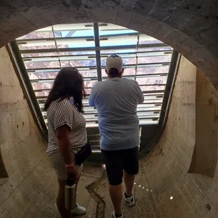 photo opportunity inside the dam looking out! only for dam tour.