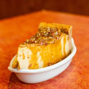 a slice of cheesecake in a bowl