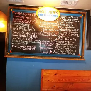 Wall menu