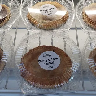 A large selection of dessert pies