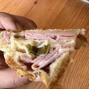 Jalepeno ham and cheese croissant