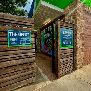 Hop &amp; Sting Beer Garden Entrance