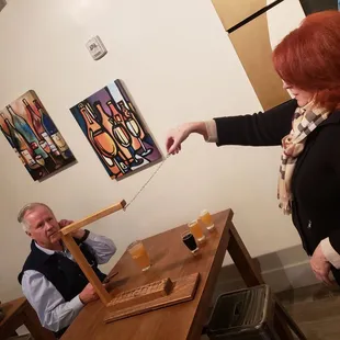 Bar games and flights with Mom and Dad