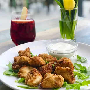 Chicken Nugget Bites and Sangria