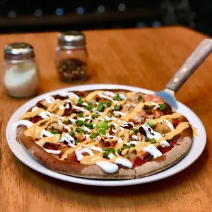 The Izzy Pizza: Mexican and Italian fusion.