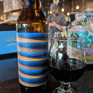 Hard to find Modern Times Brewing Chaos Grid stout. This bourbon barrel-aged beer. coconut, vanilla beans, cocoa nibs, almonds, and coffee.