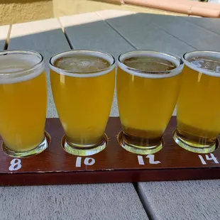 Nice flight! Helps to take a pic of the menu when you order so you can track the number and the actual beer :)