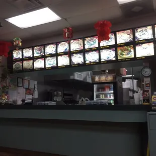 the counter area