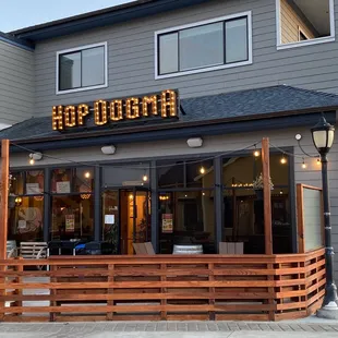 the outside of the building